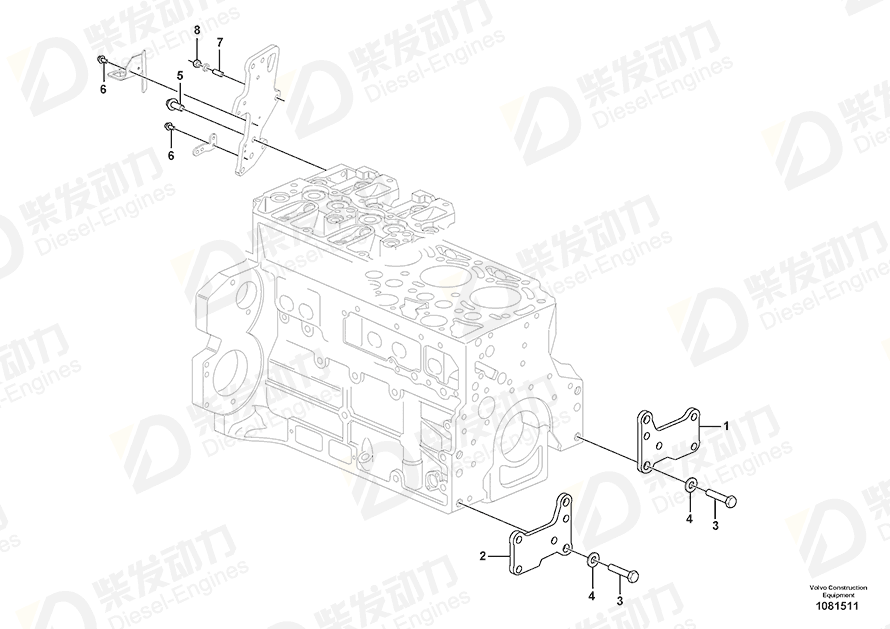 VOLVO Hexagon nut 20412308 Drawing