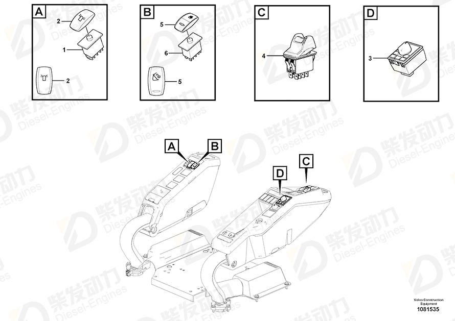 VOLVO Switch 14684937 Drawing