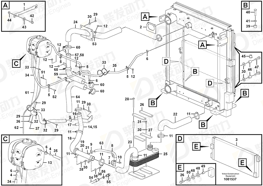 VOLVO Bracket 13965535 Drawing