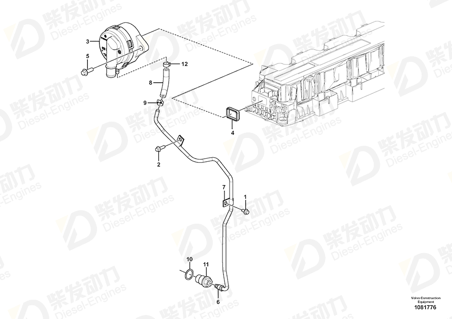 VOLVO Drain valve 21496705 Drawing