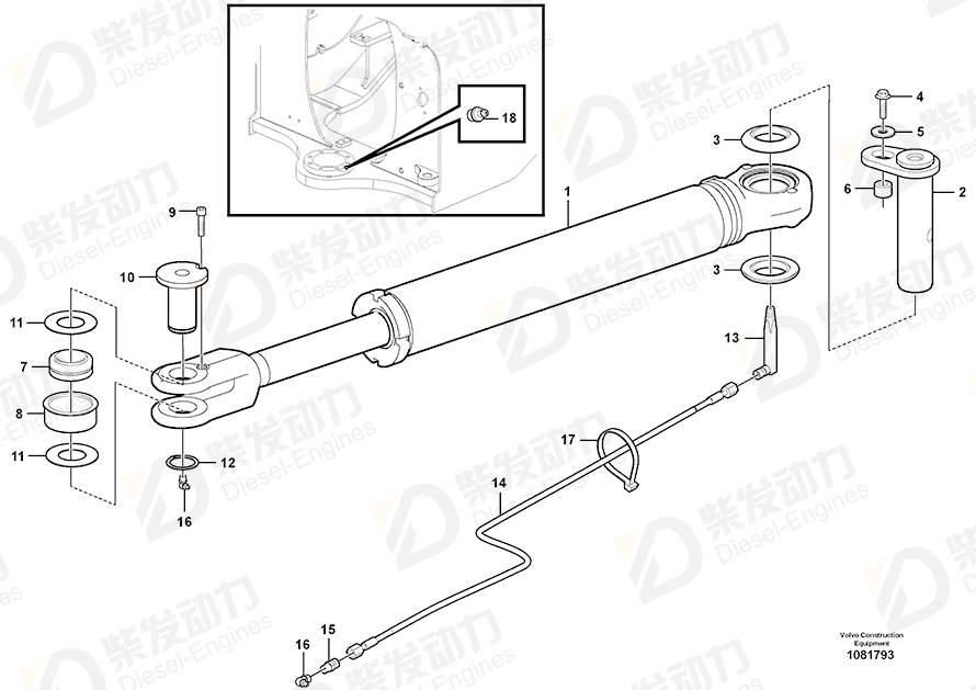 VOLVO Lubricating nipple 914170 Drawing