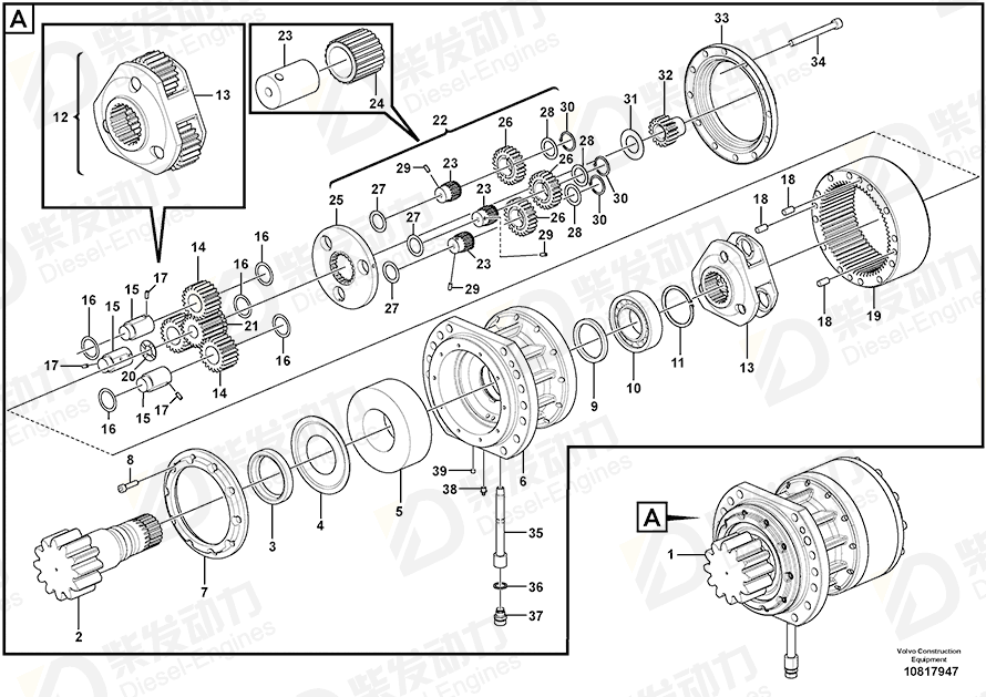 VOLVO Retaining ring 914469 Drawing VOLVO Retaining ring 914469 Drawing