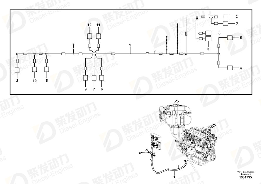 VOLVO Cable terminal 983020 Drawing VOLVO Cable terminal 983020 Drawing