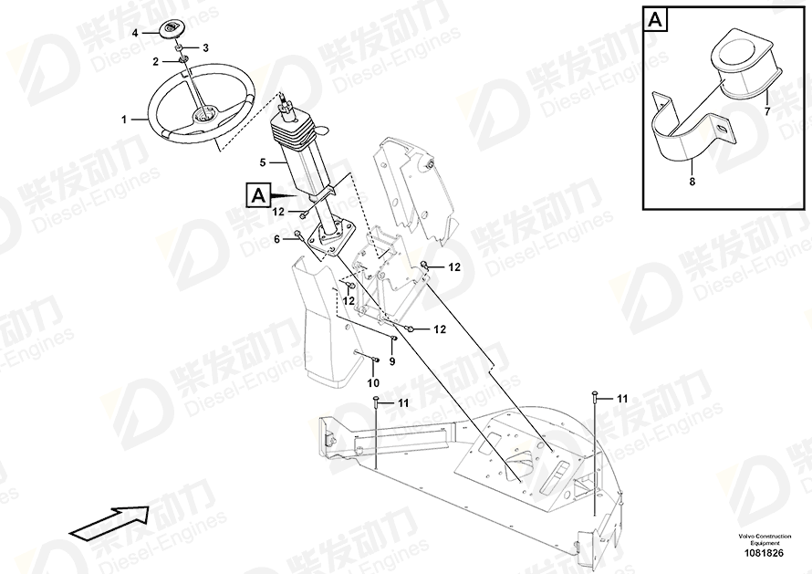 VOLVO Hexagon nut 955804 Drawing