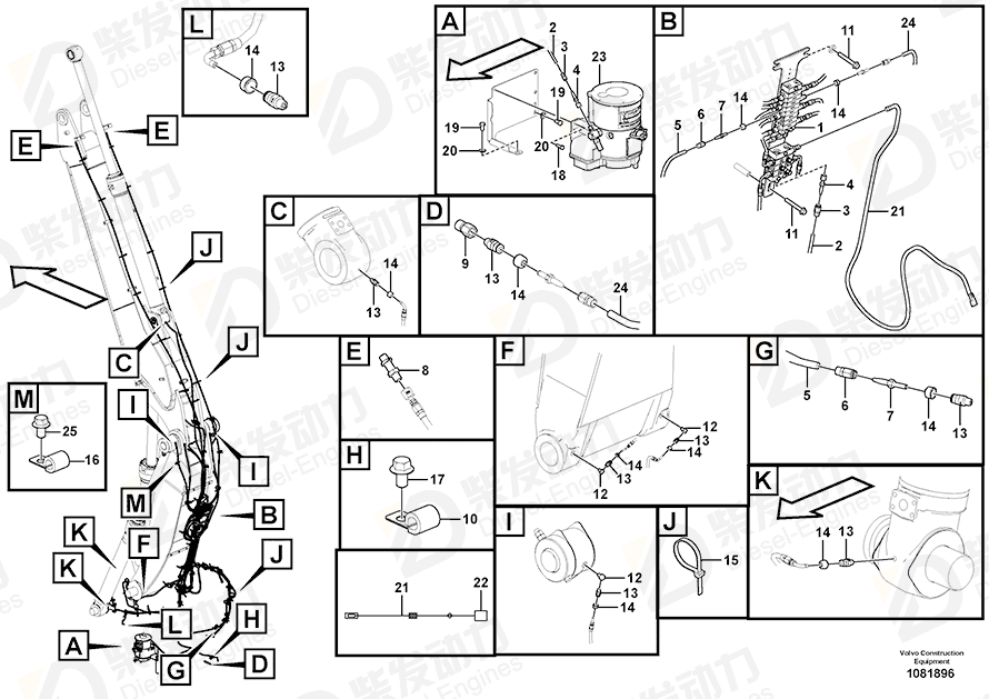 VOLVO Cable harness 14666755 Drawing VOLVO Cable harness 14666755 Drawing