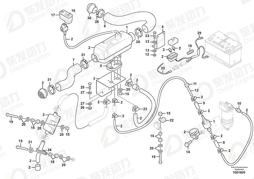 VOLVO Six point socket screw 13980220 Drawing