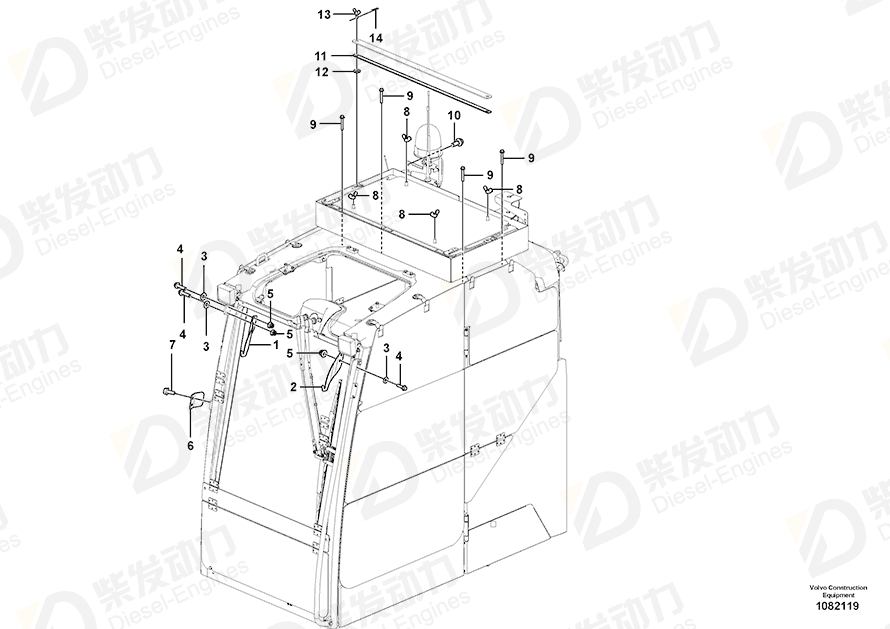 VOLVO Wing screw SA9035-11004 Drawing