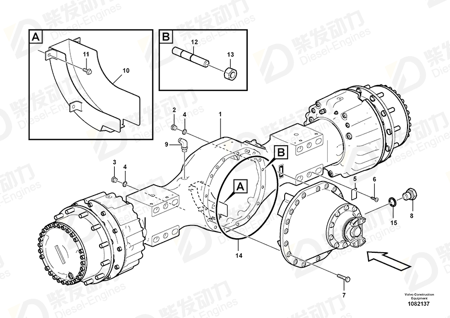 VOLVO Axle casing 17239628 Drawing VOLVO Axle casing 17239628 Drawing