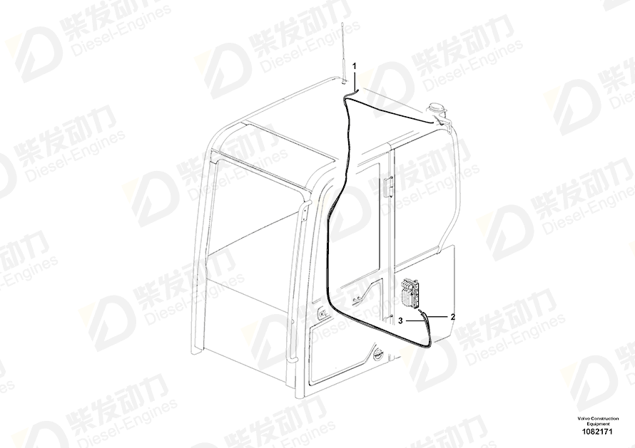 VOLVO Cable 14691682 Drawing