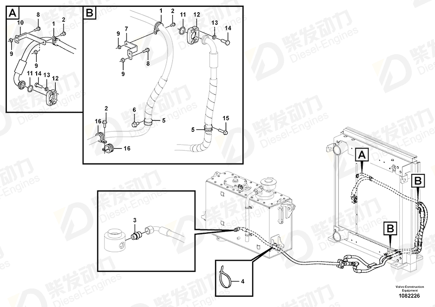 VOLVO Clamp 952634 Drawing