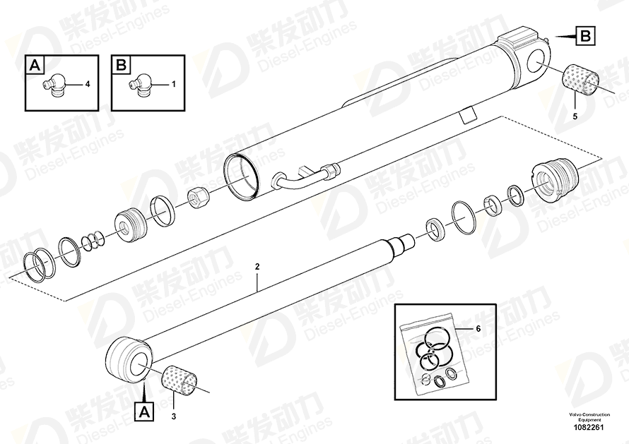VOLVO Lubricating nipple 11988877 Drawing VOLVO Lubricating nipple 11988877 Drawing