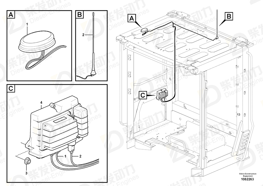 VOLVO Electronic unit 11381209 Drawing