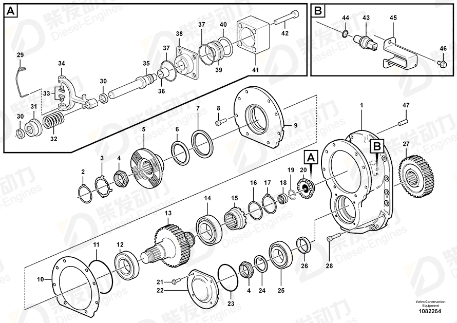 VOLVO Roller bearing 7011071 Drawing