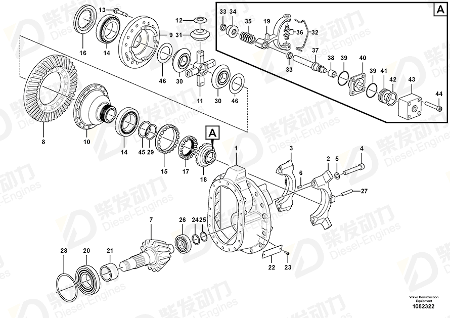 VOLVO Spacer sleeve 17293703 Drawing VOLVO Spacer sleeve 17293703 Drawing