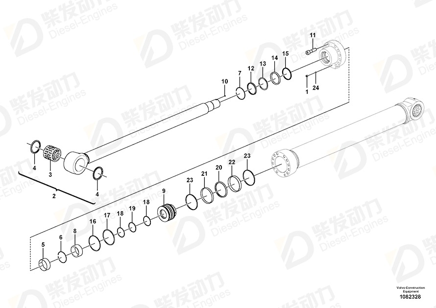 VOLVO Back-up ring 14883645 Drawing