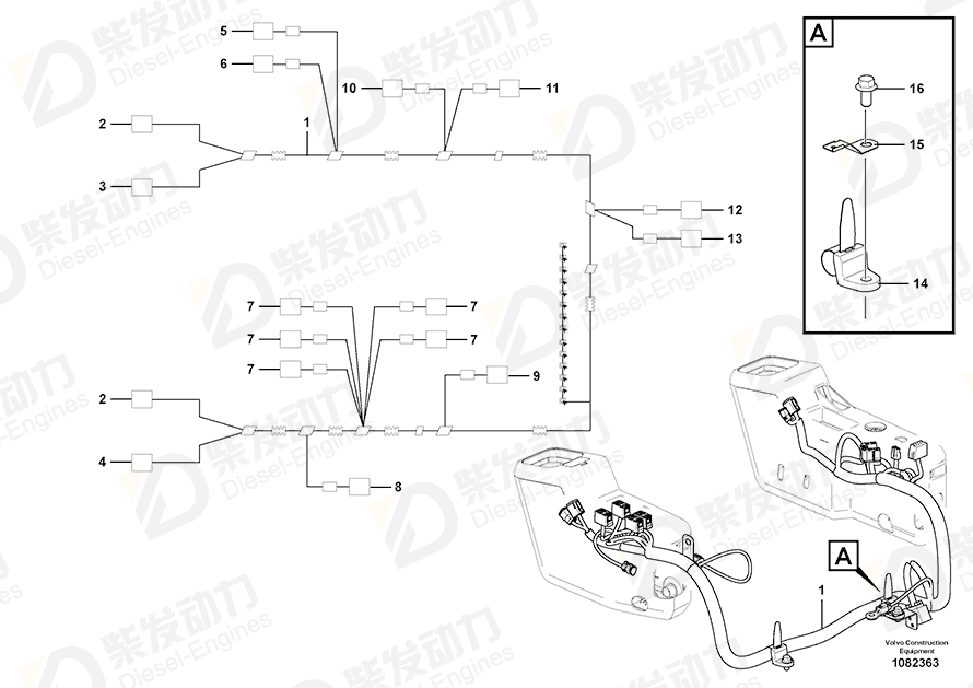 VOLVO Cable terminal 969780 Drawing