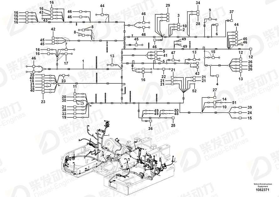VOLVO Cable seal 3986691 Drawing