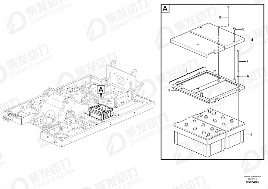 VOLVO Battery 14882681 Drawing