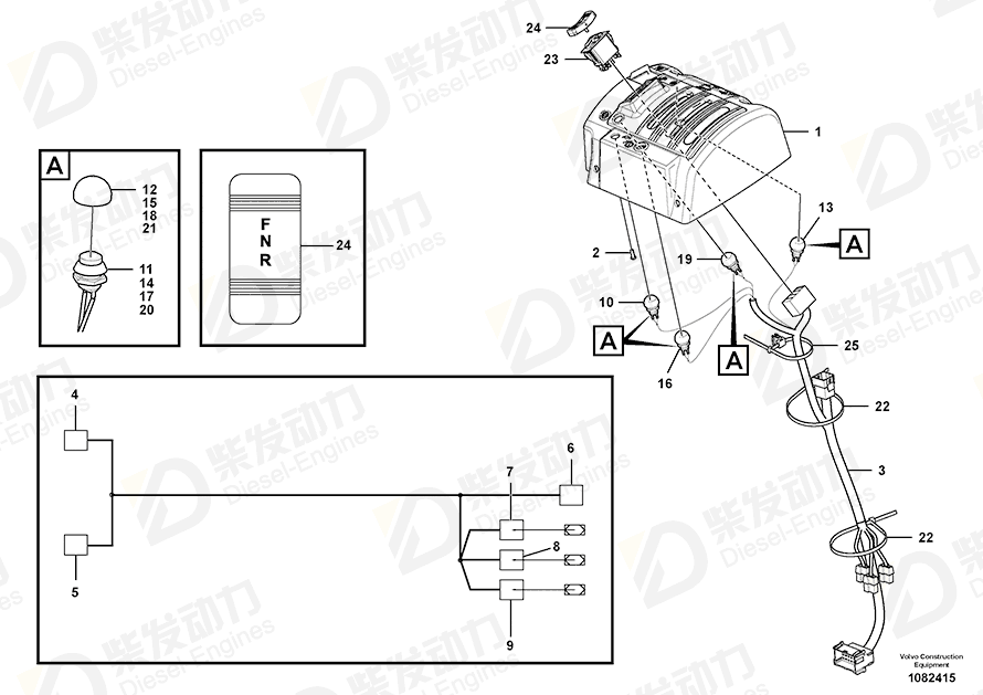 VOLVO Cable terminal 978295 Drawing