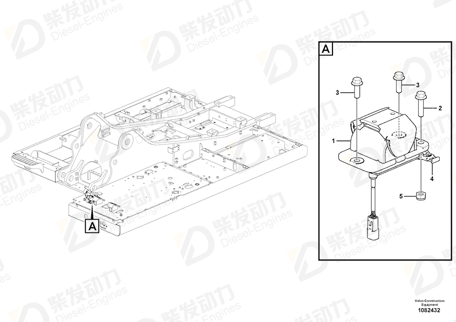 VOLVO Pedal 14634808 Drawing