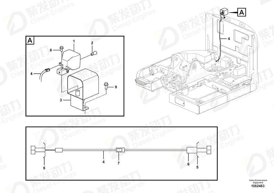 VOLVO Bracket 14560829 Drawing