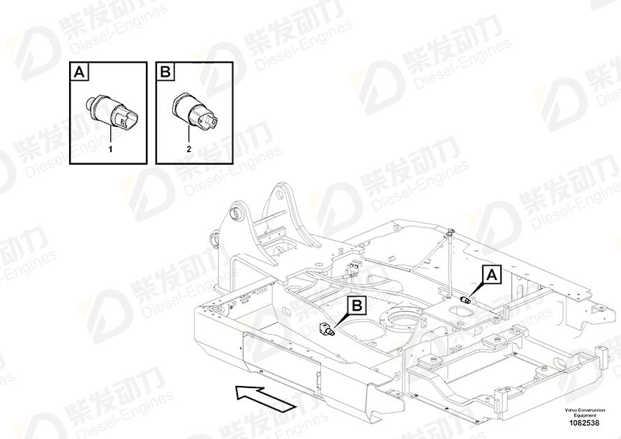 VOLVO Pressure sensor 17203744 Drawing VOLVO Pressure sensor 17203744 Drawing