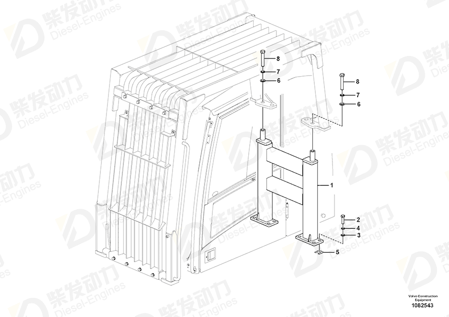 VOLVO Hexagon screw 980519 Drawing