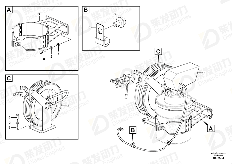 VOLVO Distributor 14527203 Drawing VOLVO Distributor 14527203 Drawing