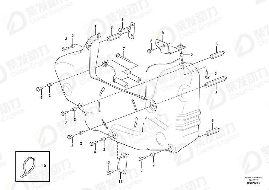 VOLVO Spacer bolt 15137171 Drawing