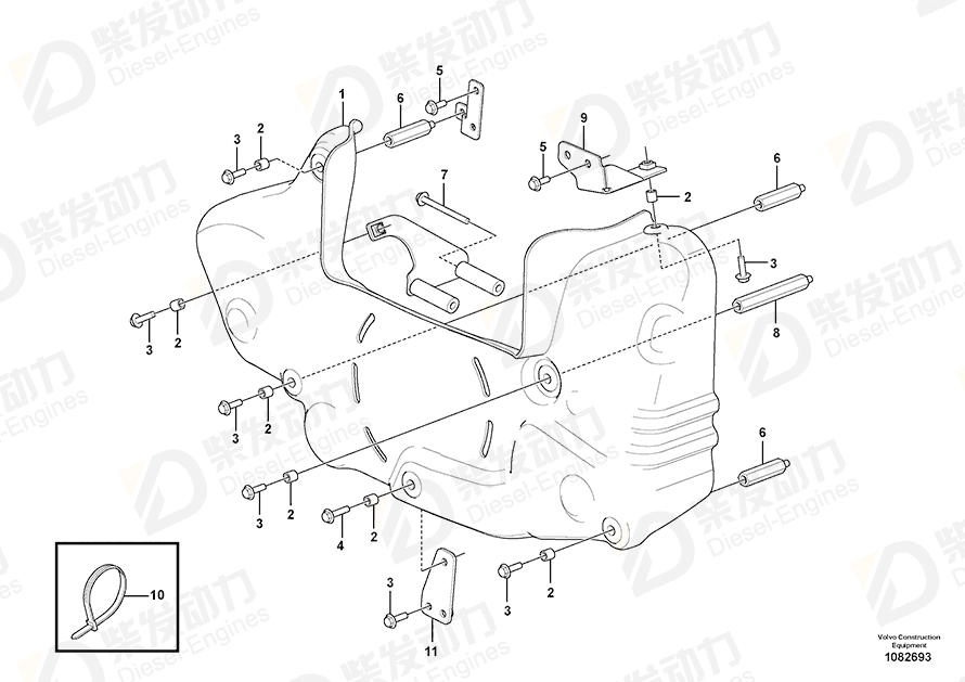 VOLVO Spacer bolt 15124639 Drawing VOLVO Spacer bolt 15124639 Drawing