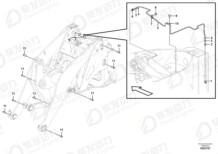 VOLVO Fitting nut 956981 Drawing VOLVO Fitting nut 956981 Drawing