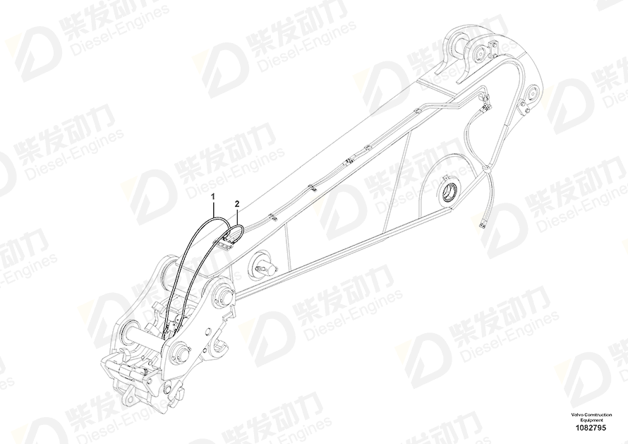 VOLVO Hose 14690773 Drawing