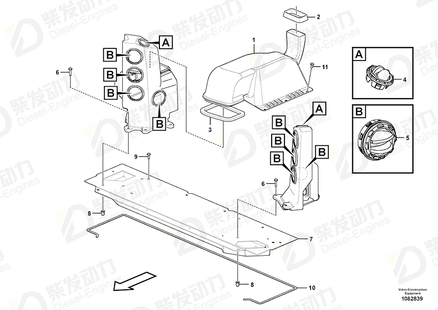 VOLVO Sealing strip 11444156 Drawing