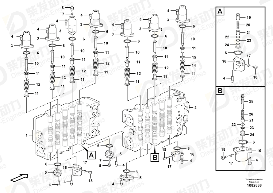 VOLVO Control valve 14699813 Drawing