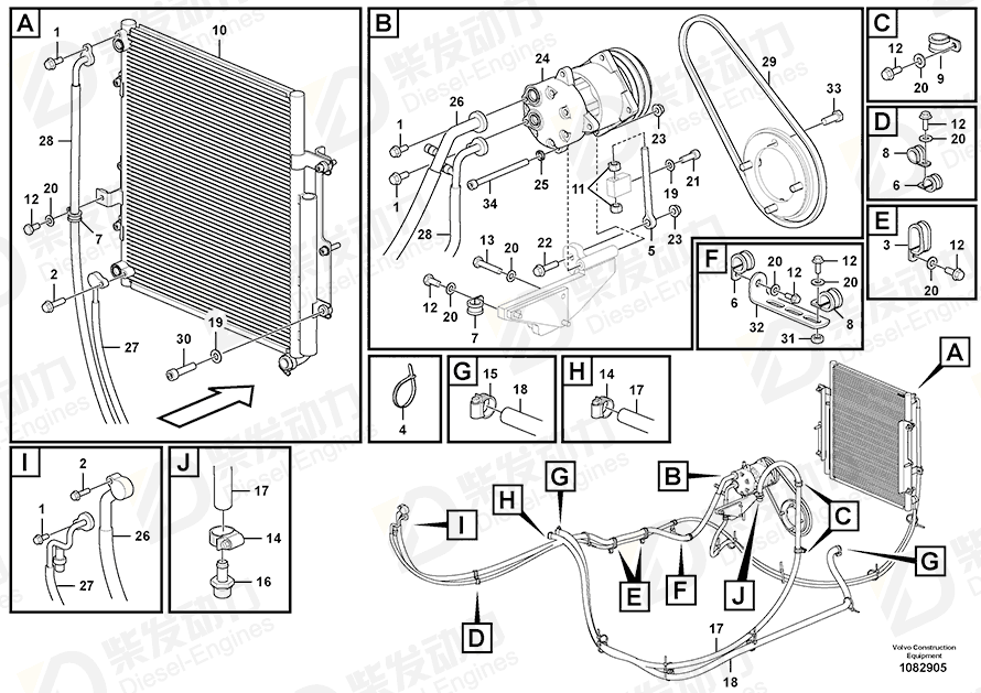 VOLVO Bracket 965561 Drawing