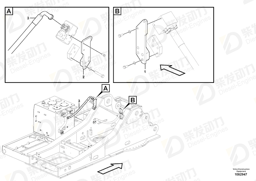 VOLVO Hose 14668697 Drawing