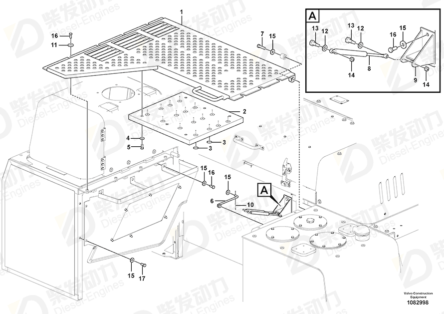 VOLVO Bracket 14526858 Drawing