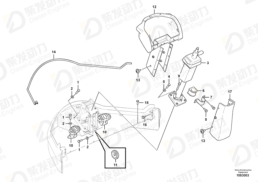 VOLVO Screw 13965222 Drawing