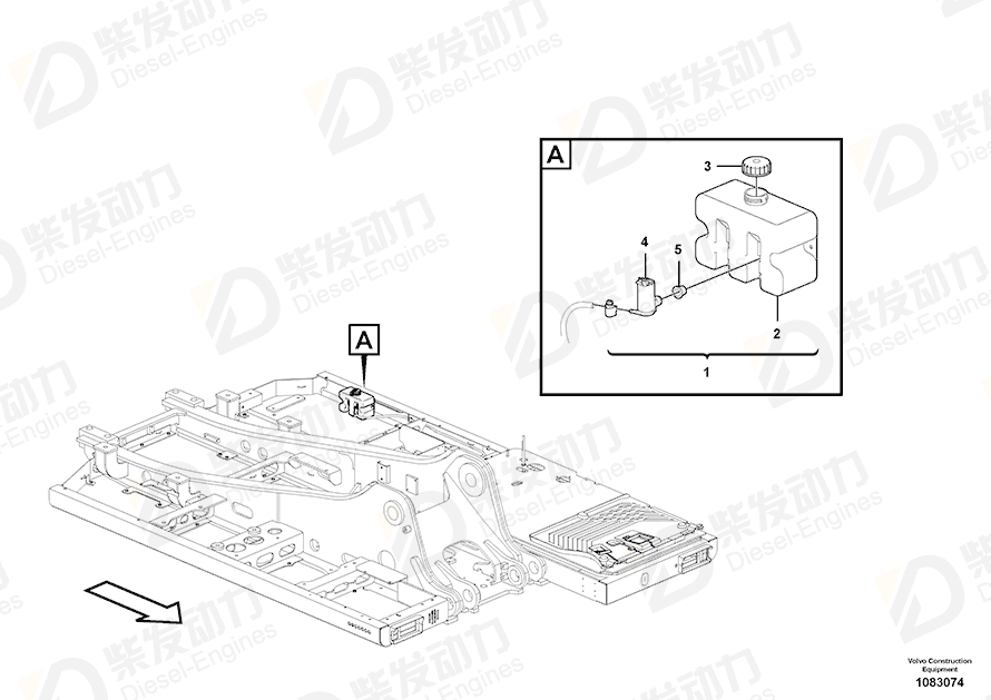 VOLVO Washer pump 14629276 Drawing