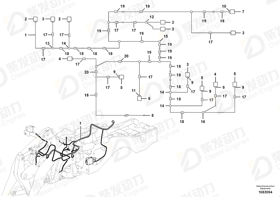 VOLVO Cable seal 970771 Drawing