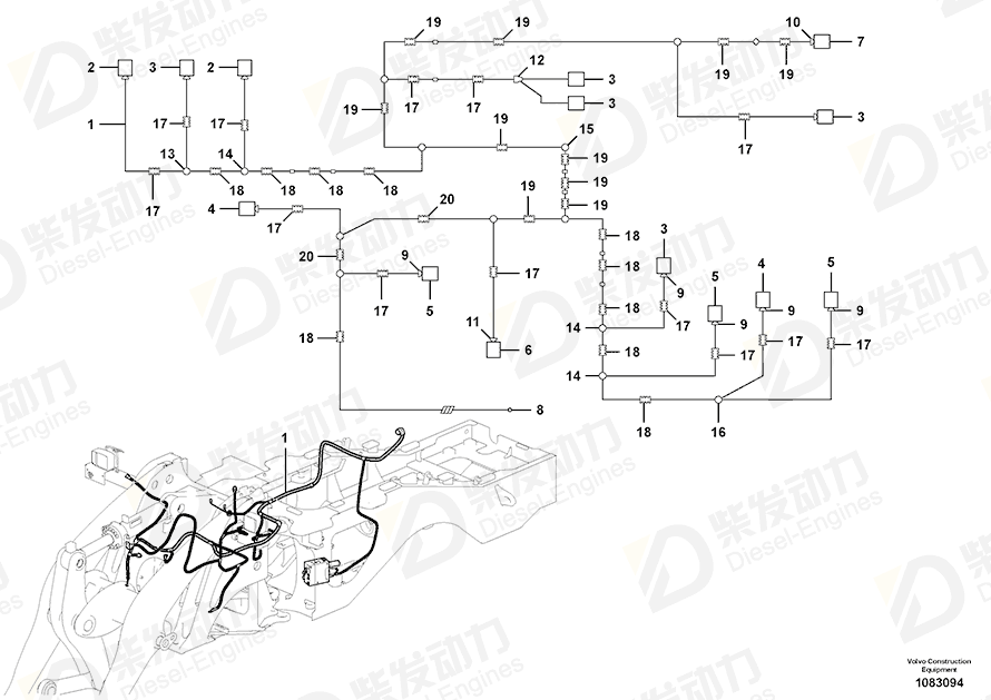 VOLVO Housing 3963412 Drawing