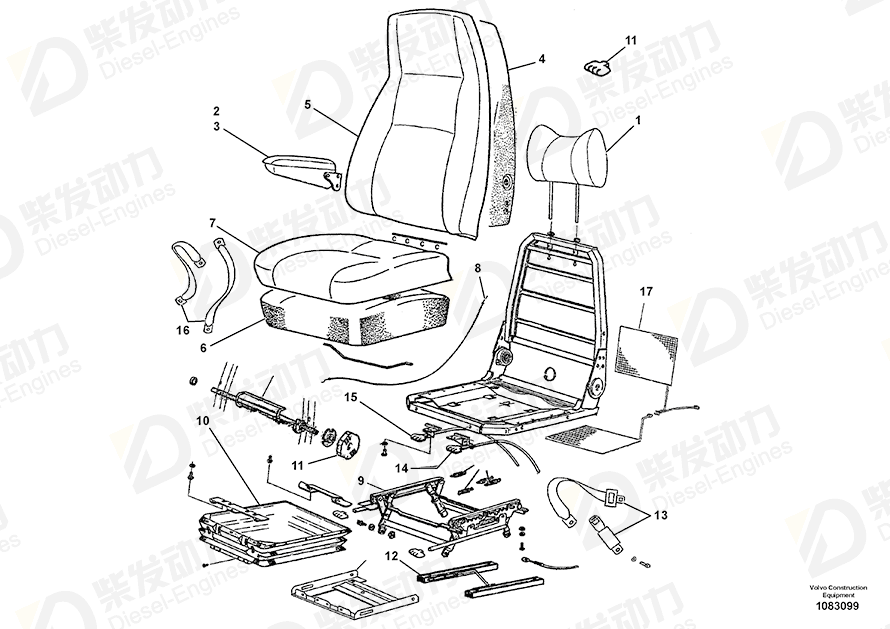VOLVO Seat 14684306 Drawing