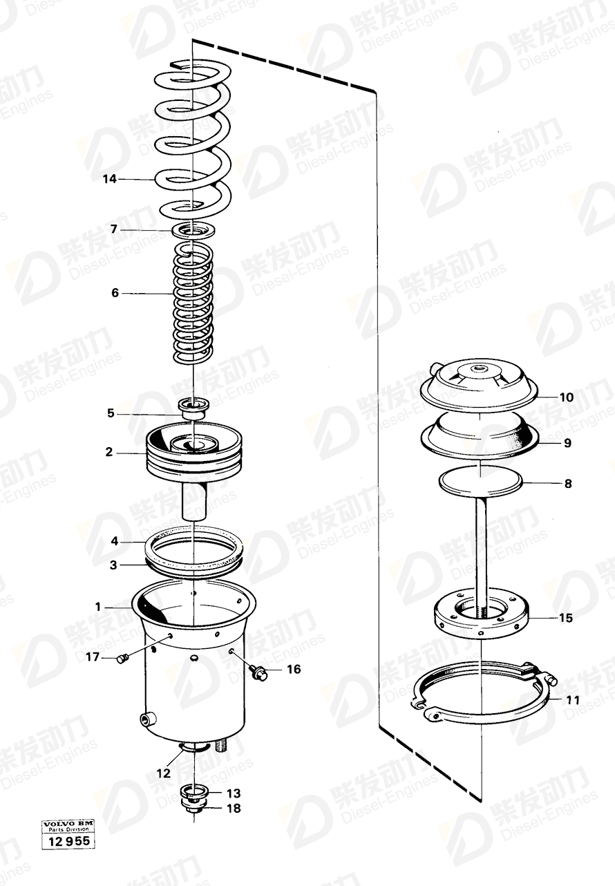 VOLVO Clamp 342325 Drawing