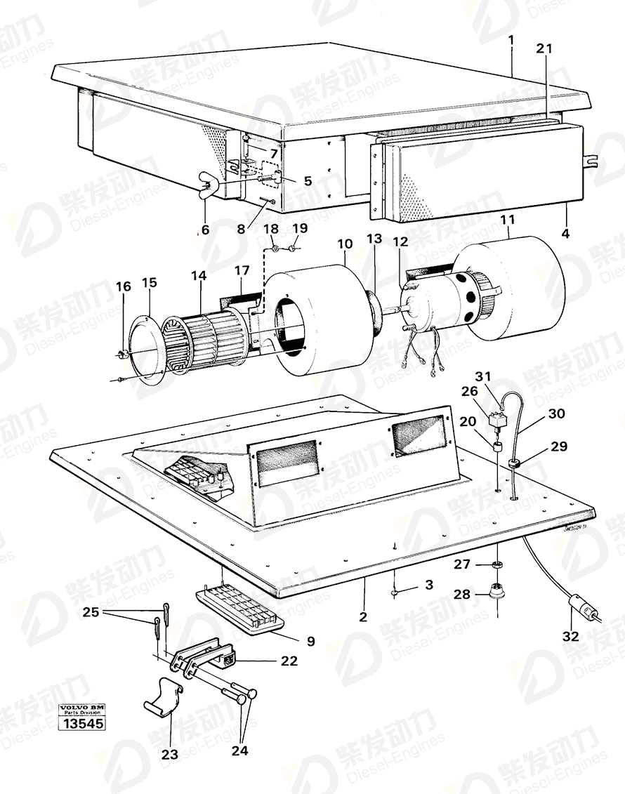 VOLVO Fan wheel 6644177 Drawing