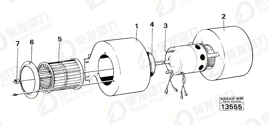 VOLVO Electric motor 11991536 Drawing