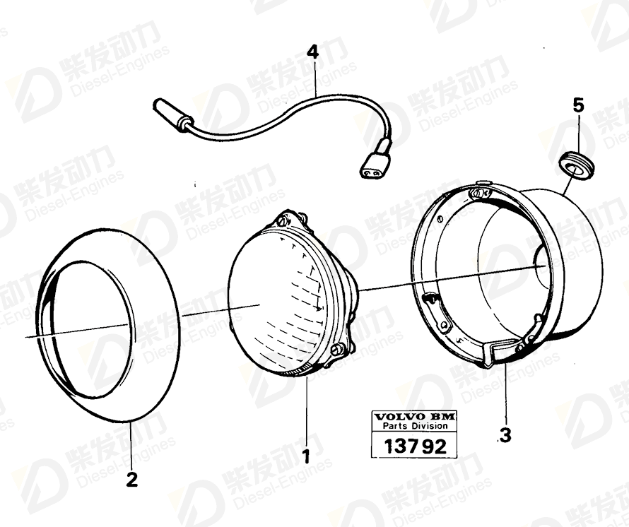 VOLVO Cable 6643652 Drawing