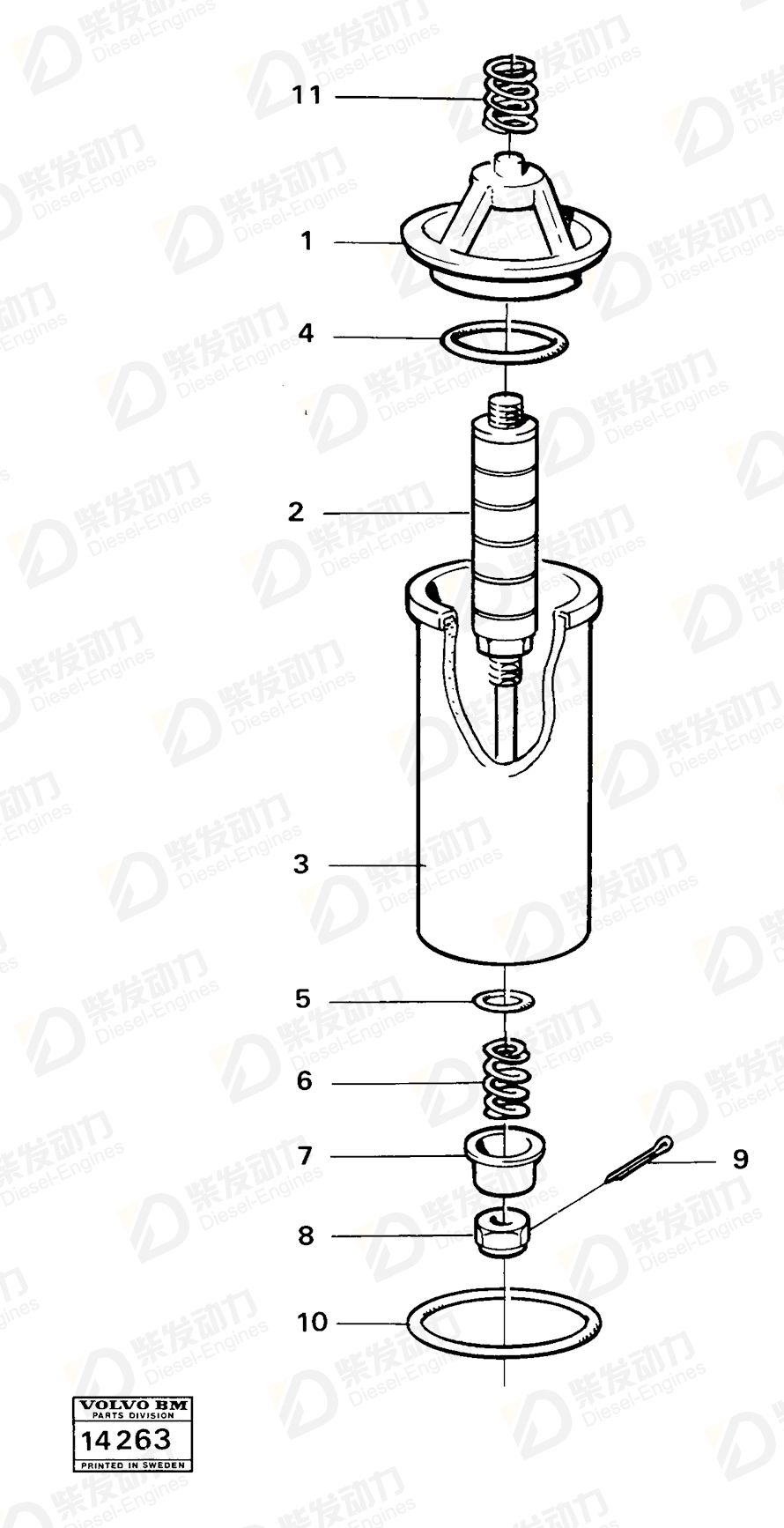 VOLVO Spring 6635976 Drawing