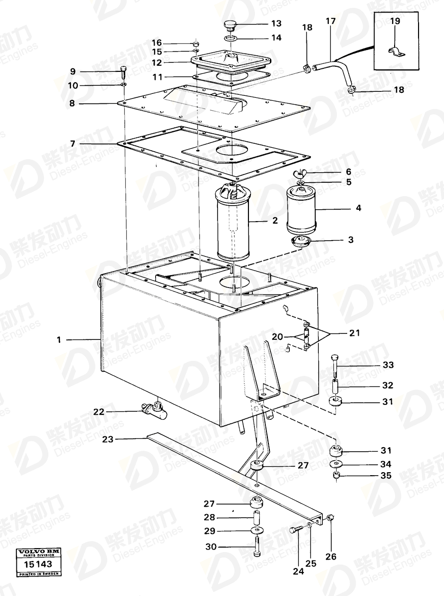 VOLVO Wing nut 192591 Drawing