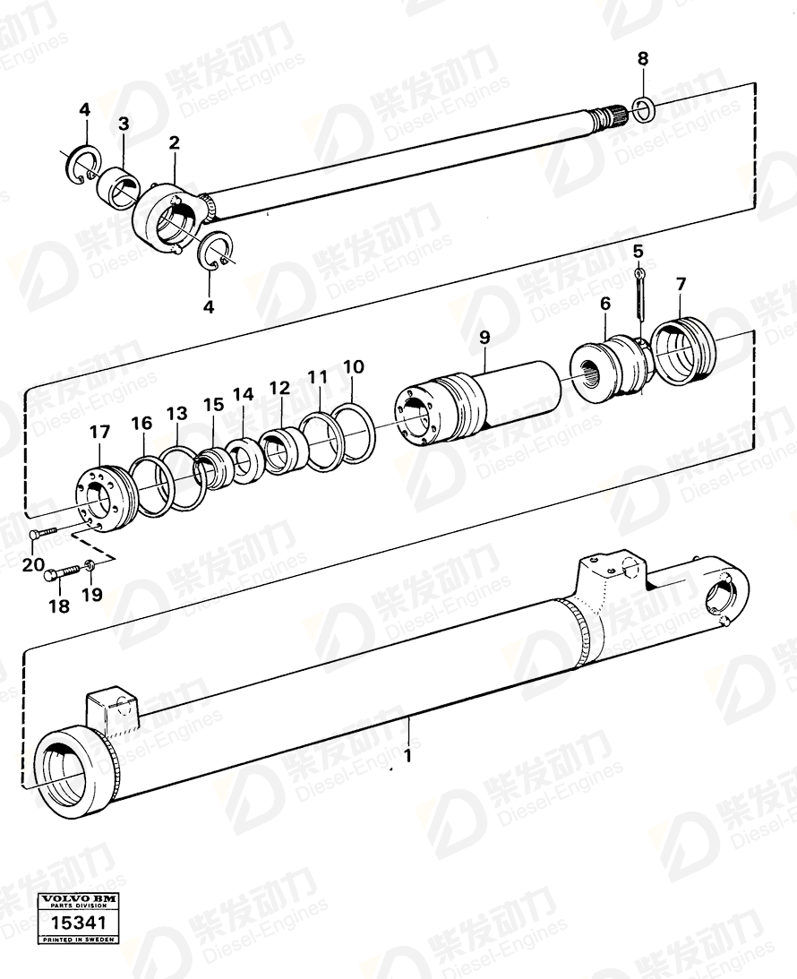 VOLVO Back-up ring 4786834 Drawing