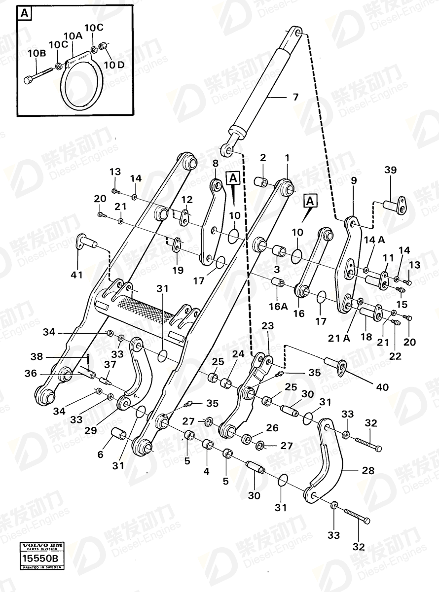 VOLVO Lubricating nipple 192554 Drawing VOLVO Lubricating nipple 192554 Drawing